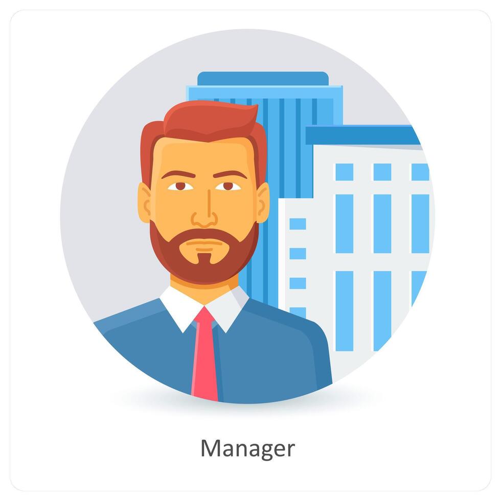 Manager and leadership icon concept vector