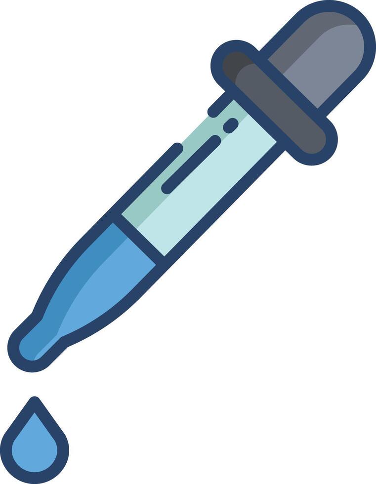 Dropper linear color illustration vector