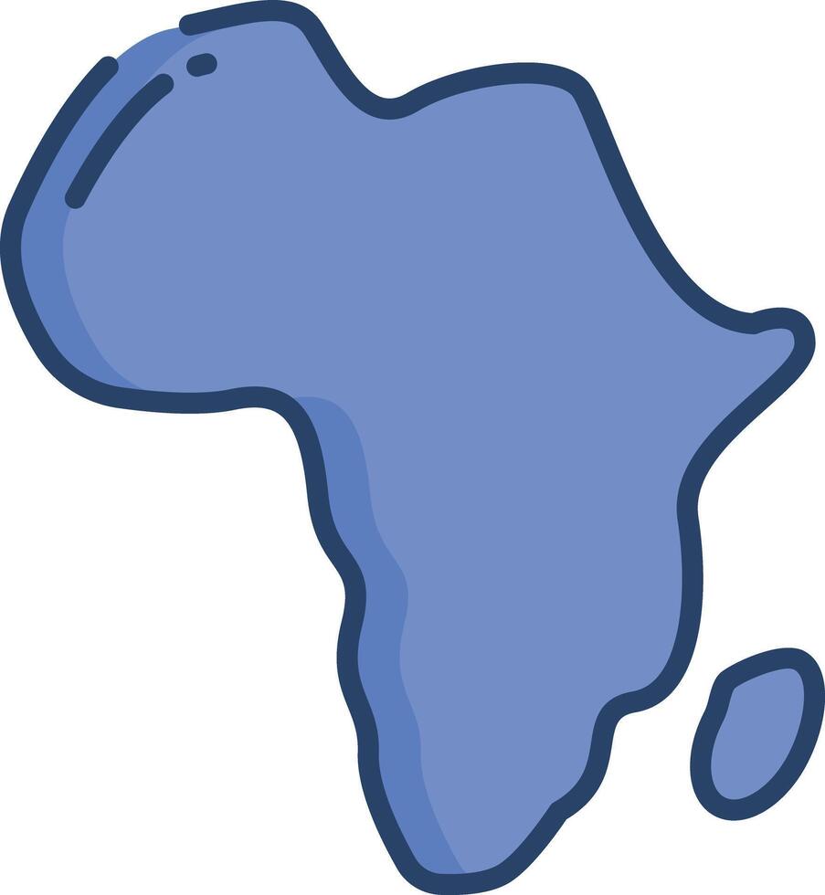 Map linear color illustration vector