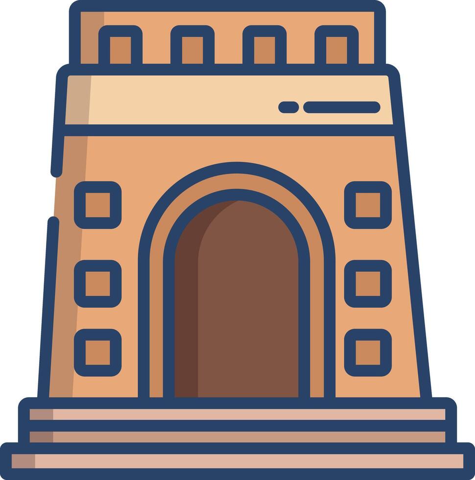Voortrekker linear color illustration vector