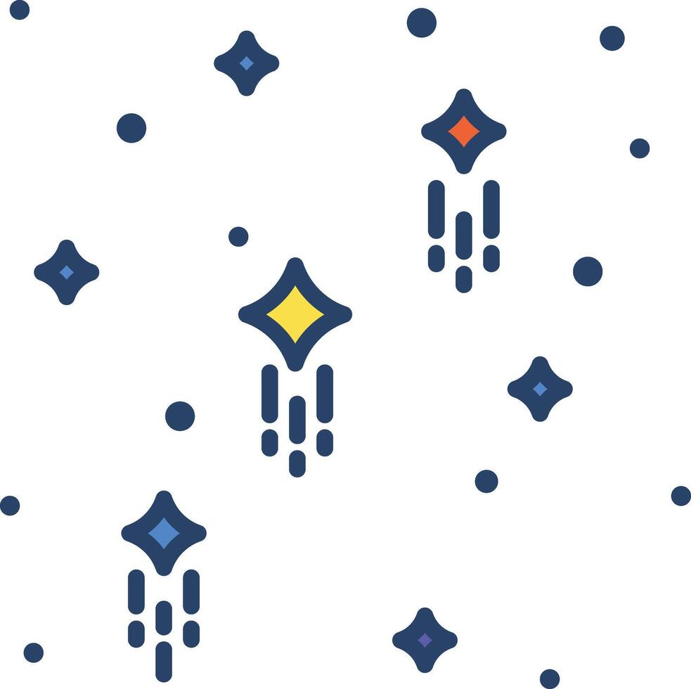 Star cluster linear color illustration vector
