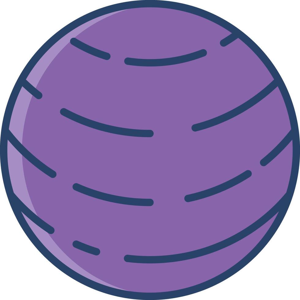 Neptune planet linear color illustration vector