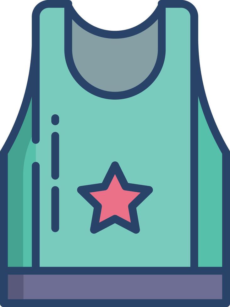 Tshirt linear color illustration vector