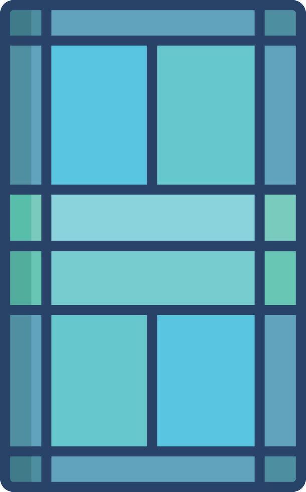 Batminton Stadium linear color illustration vector