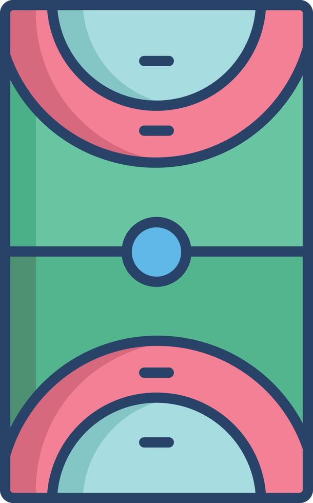 Handball Game linear color illustration vector