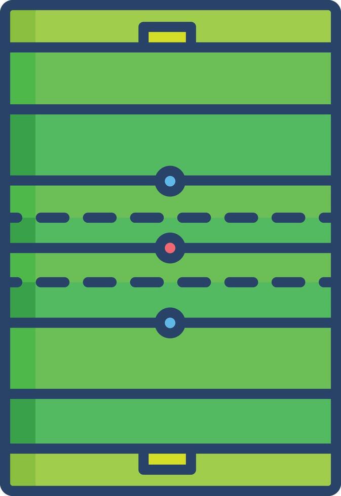Rugby Stadium linear color illustration vector