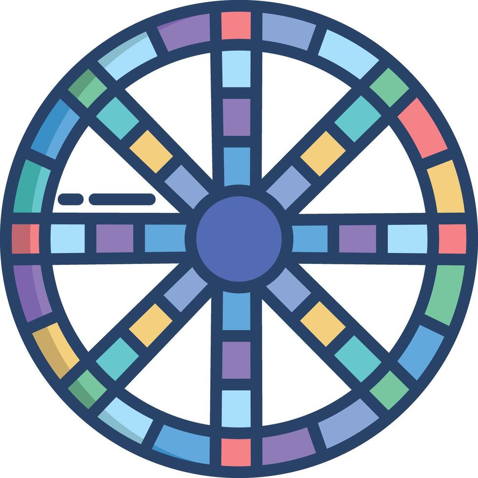 Trivial linear color illustration vector