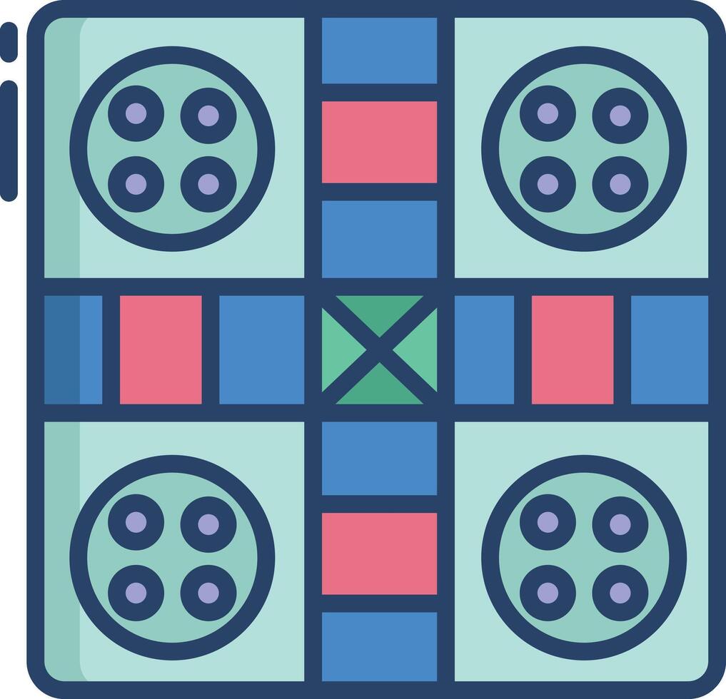parchis linear color illustration vector