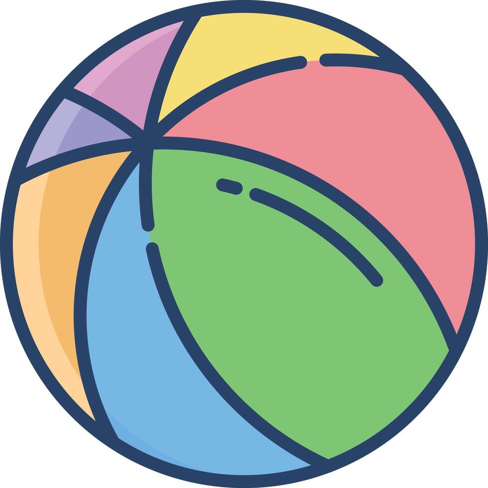 Ball linear color illustration vector