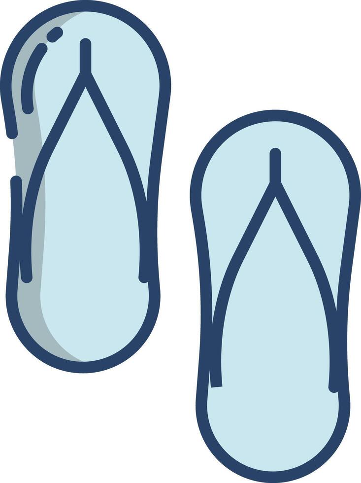 flip flop linear color illustration vector