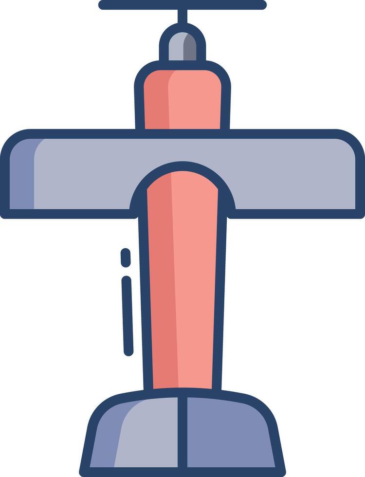 toy plane linear color illustration vector