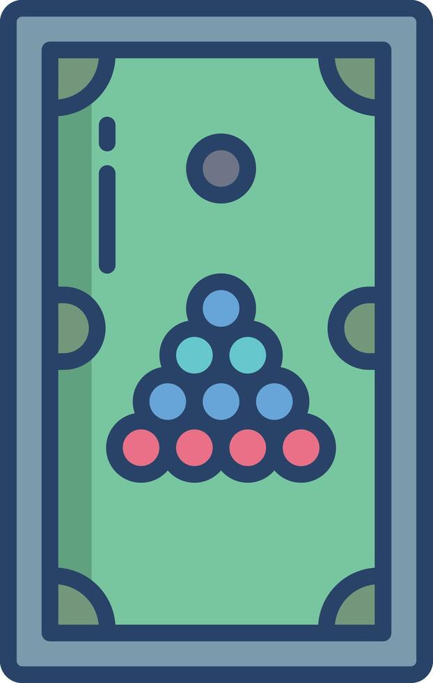 Billiards linear color illustration vector