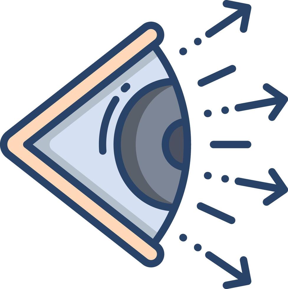 Eye linear color illustration vector