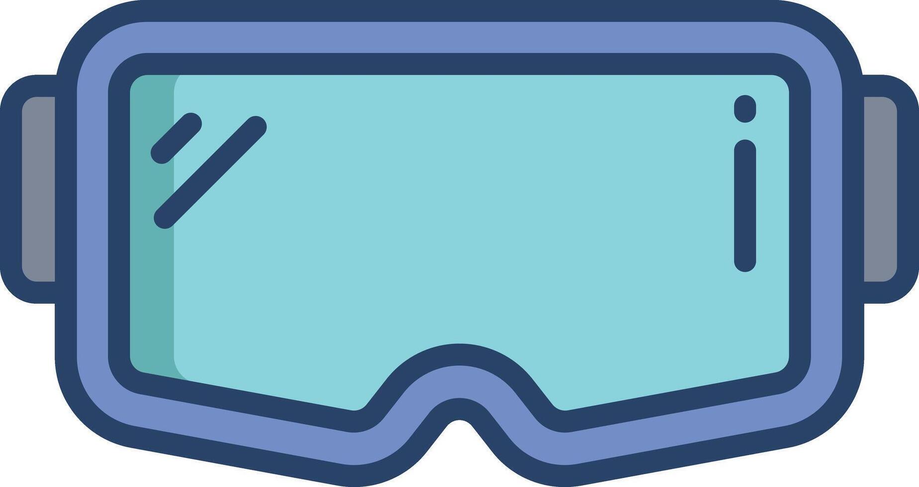 virtual reality linear color illustration vector
