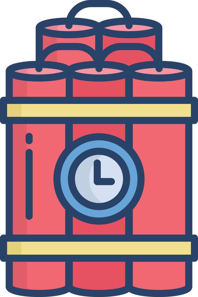 dynamite linear color illustration vector
