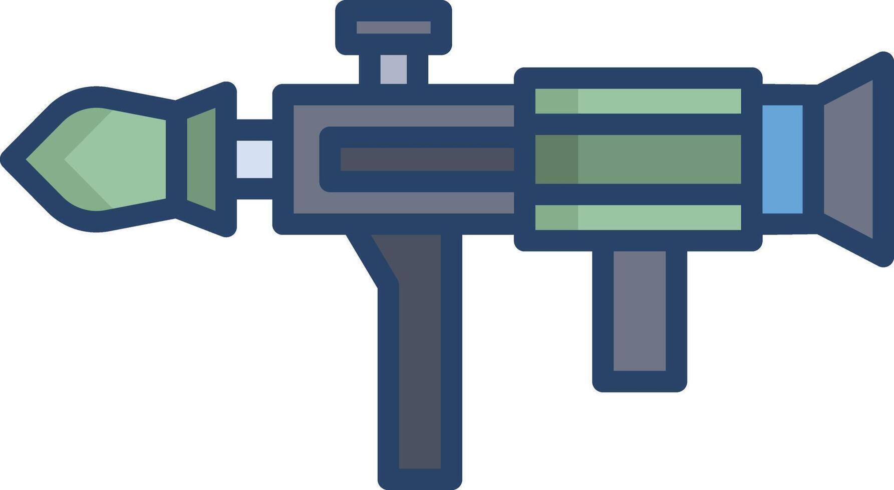 Bazooka linear color illustration vector