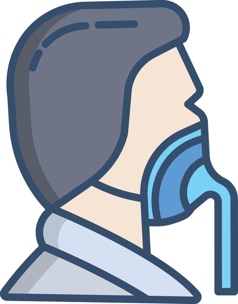Ventilator linear color illustration vector