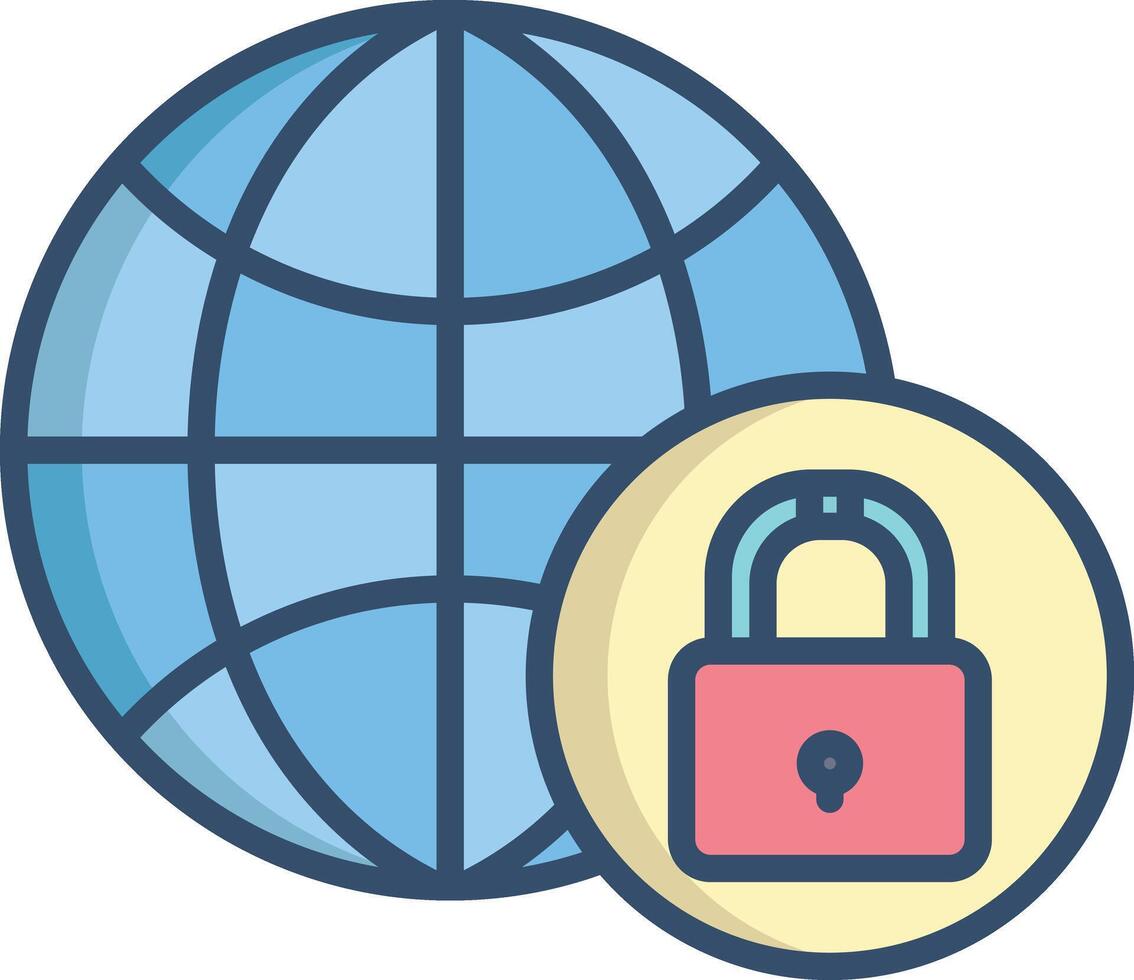 Lockdown linear color illustration vector