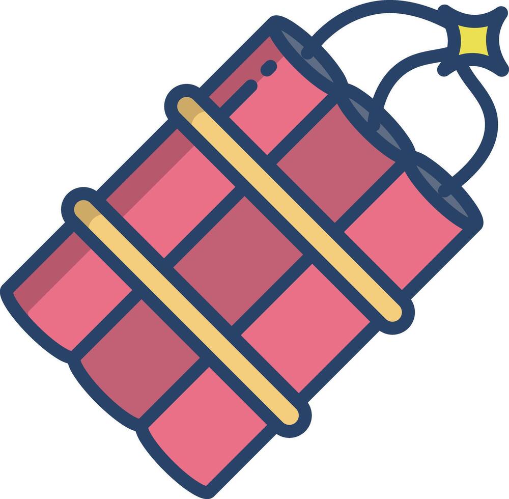 dynamite linear color illustration vector