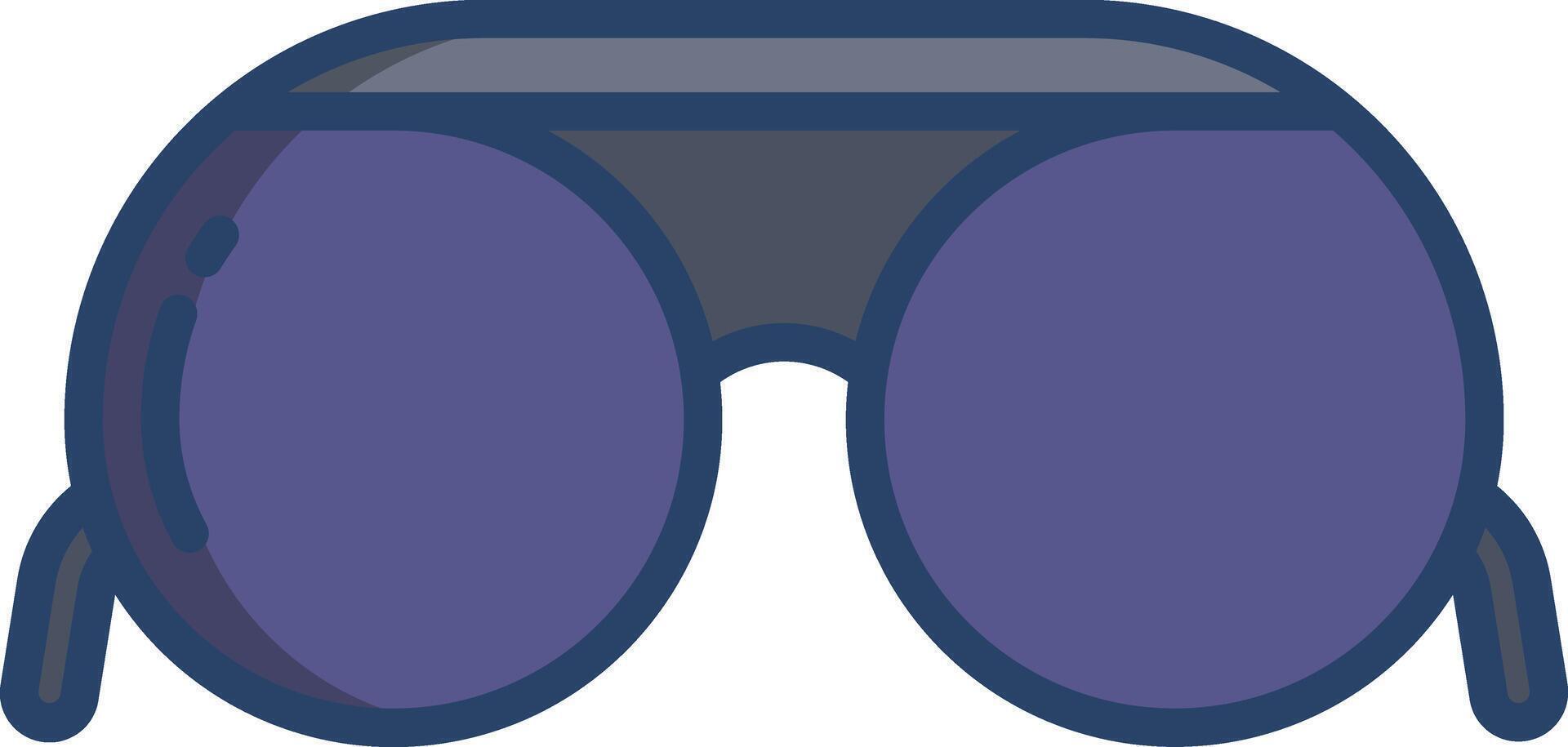Sunglasses linear color illustration vector