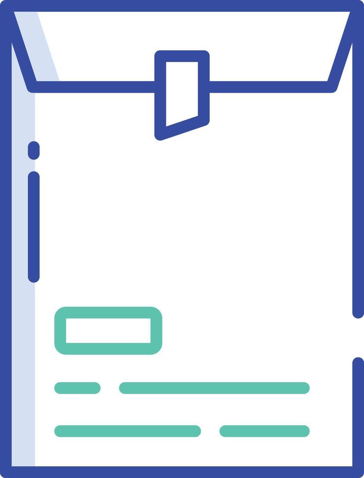 Envelope ad outline color illustration vector
