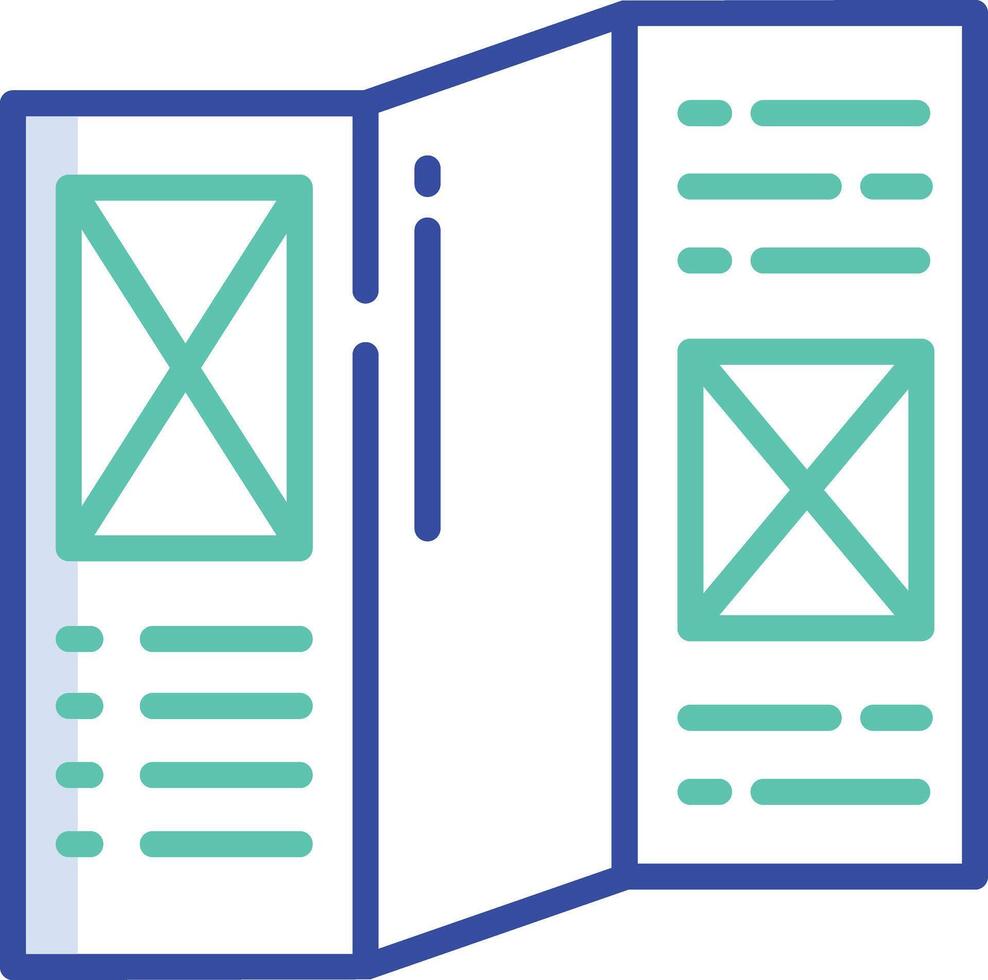 Leaflet outline color illustration vector