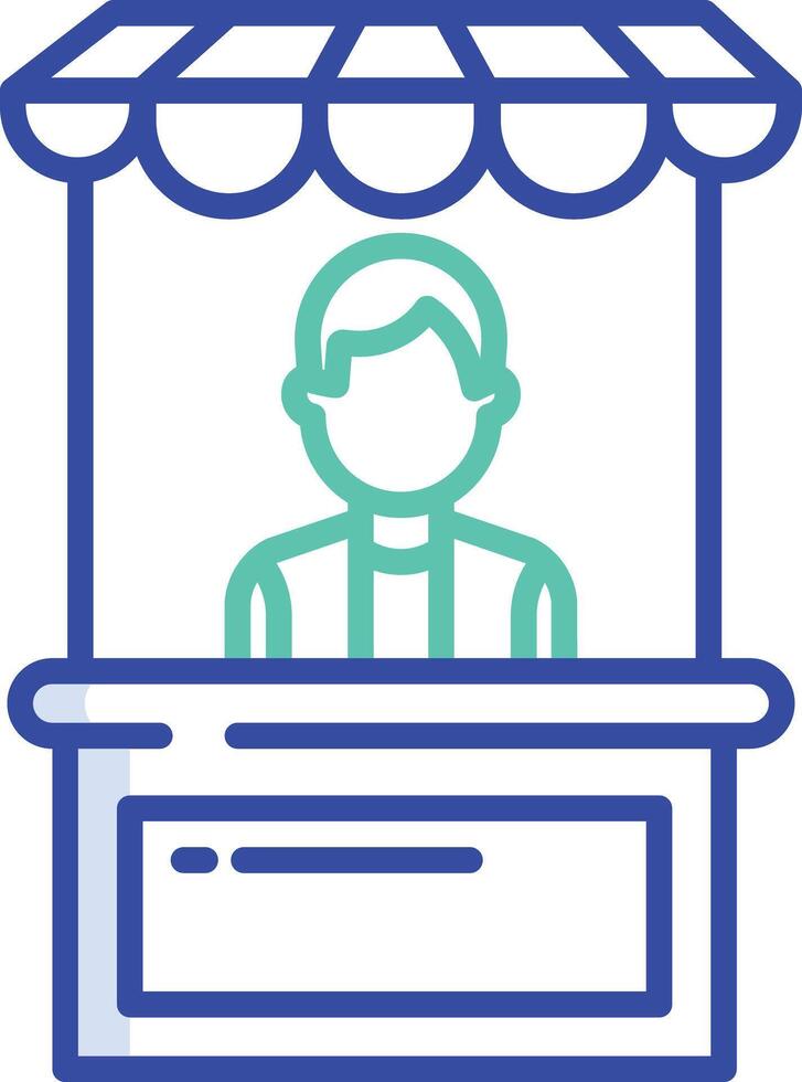 Man Stand outline color illustration vector