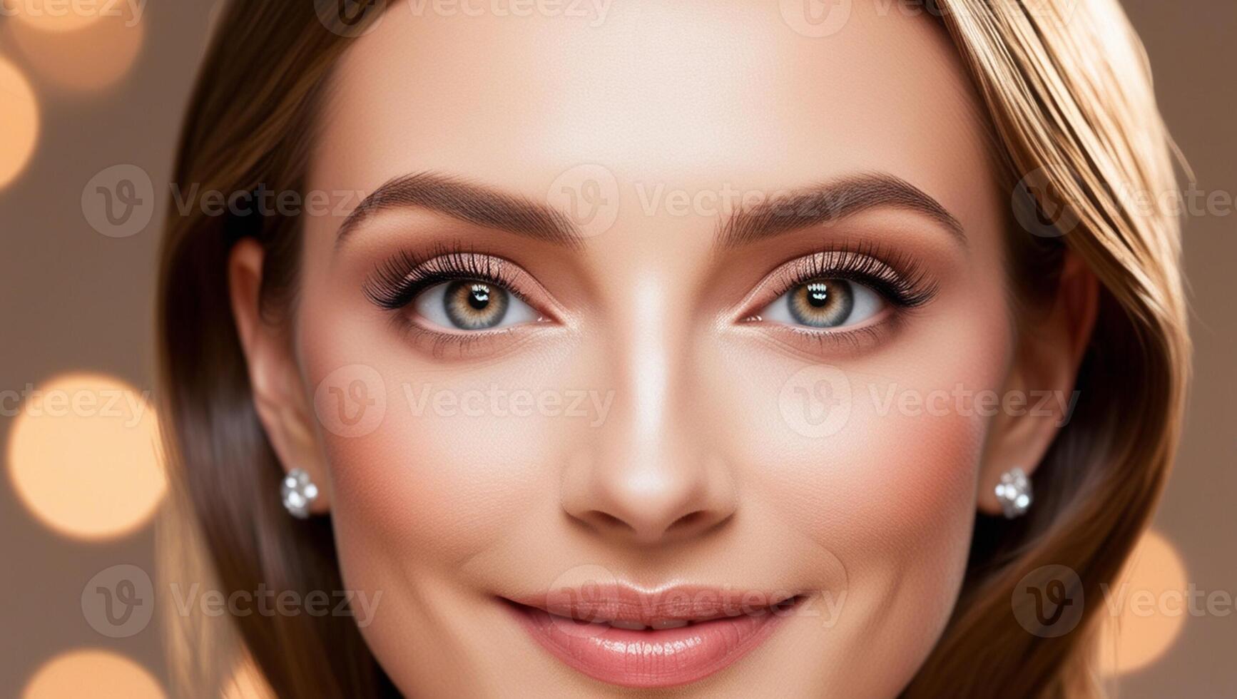 the face of a very beautiful and graceful model photo