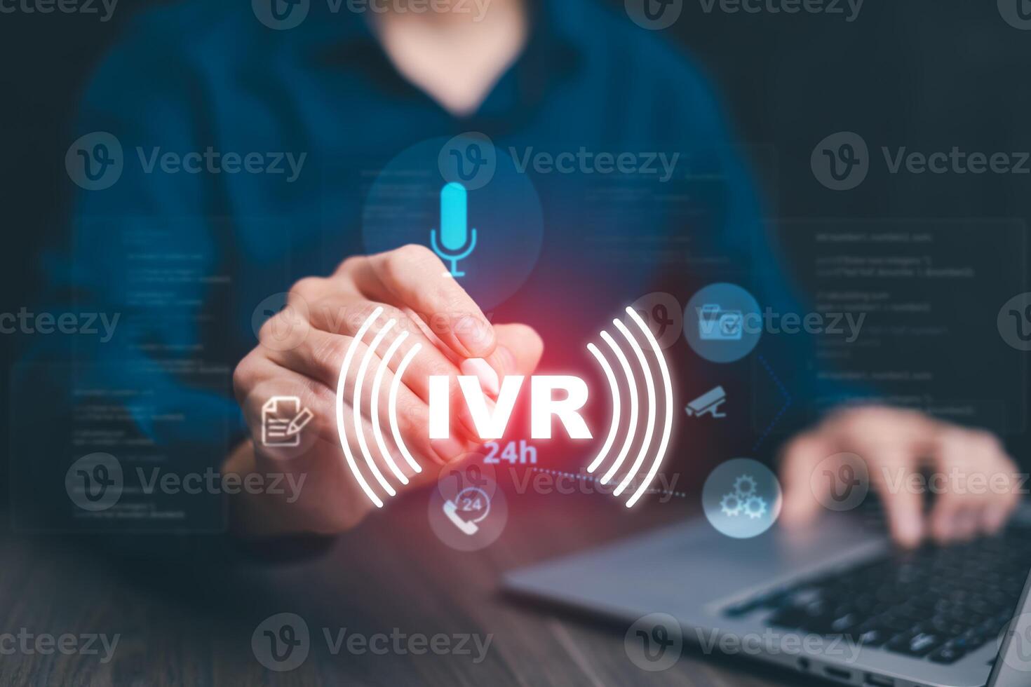 concept provide customer service within an automated voice response system, utilizing either voice or touch-tone inputs.Interactive voice response photo