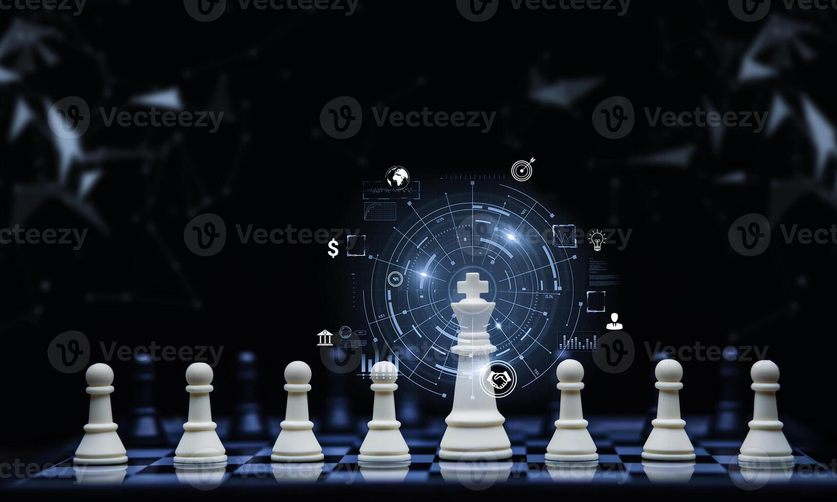 Chess board for business strategy and leadership assignment concept of team player or business team and leadership strategy or strategic planning and human resources organization risk management. photo