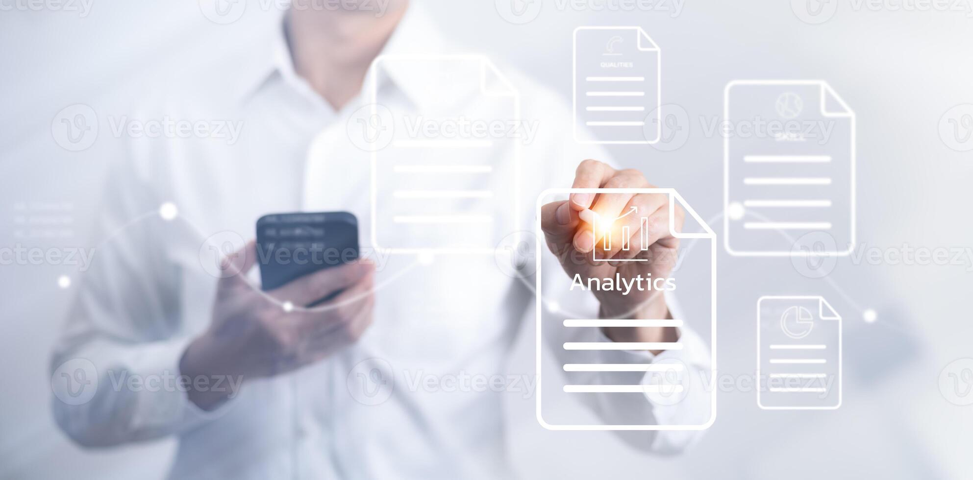 Analytics and Data Management Systems. Business Analytics and Data Management Systems to make reports with KPI and metrics connected to the database for technology finance photo