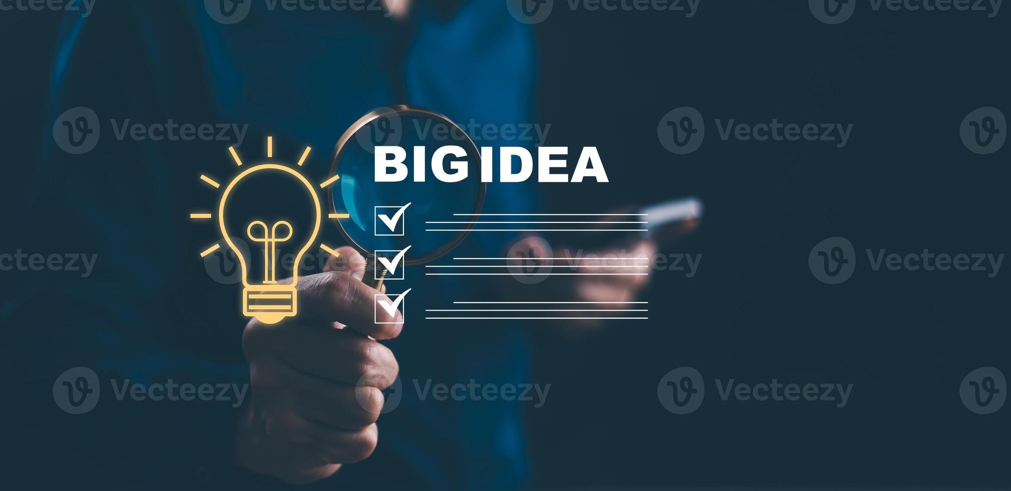 thinking and creative concept, Close up the light bulb and man holding light bulb, Creativity, and innovation are keys to success, new idea and innovation with Brain and light bulbs,big data photo