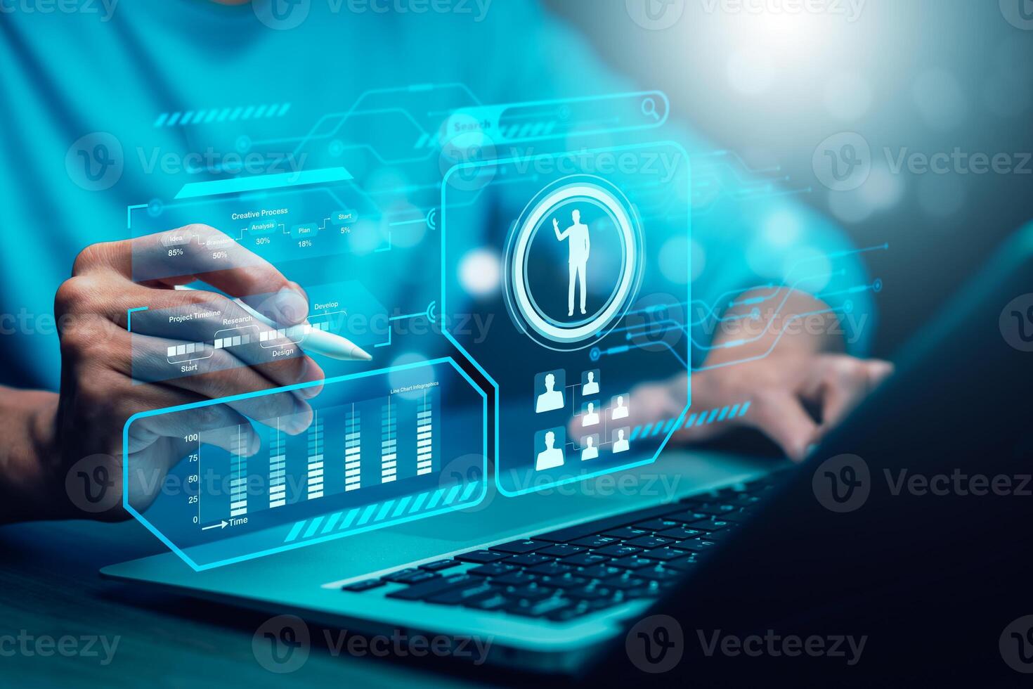 HR or Hiring Human Resources with Document Management Checking System, online documentation database and process manage files, Concept privacy policy and unemployment finding a job, photo