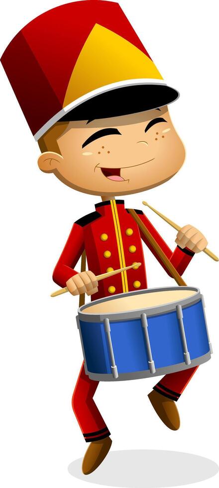 The 12 Days Of Christmas - 12Th Day - Twelve Drummers Drumming vector