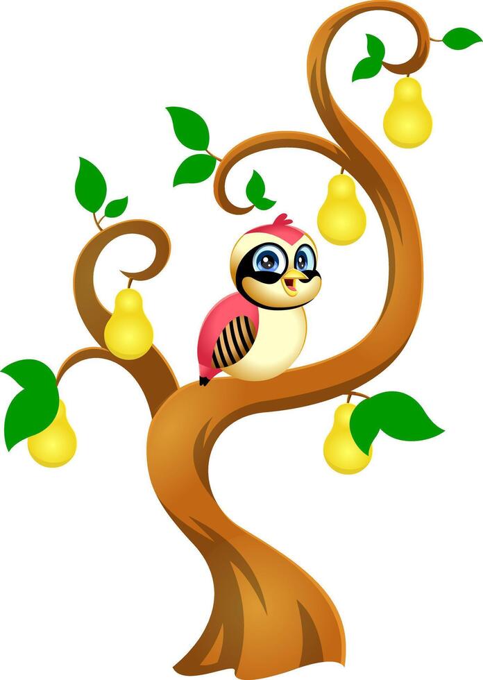 The 12 Days of Christmas - 1-St Day - A Partridge In A Pear Tree vector