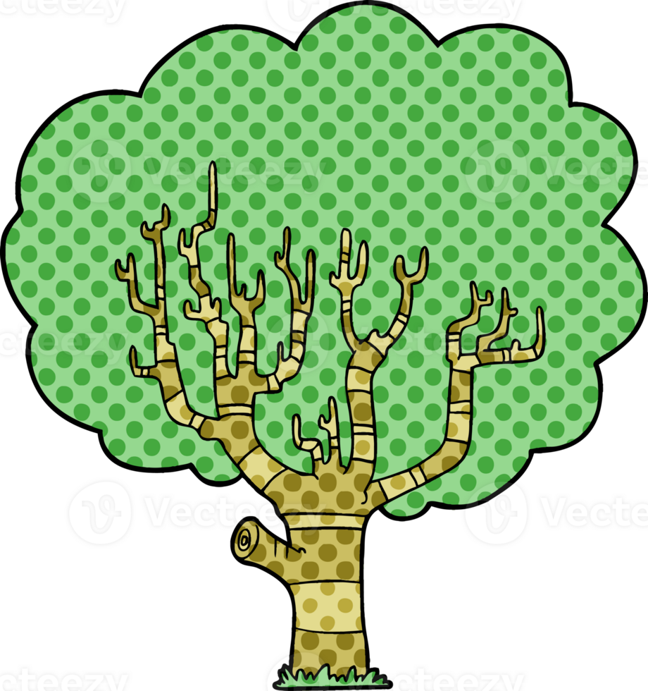 cartoon tree drawing png