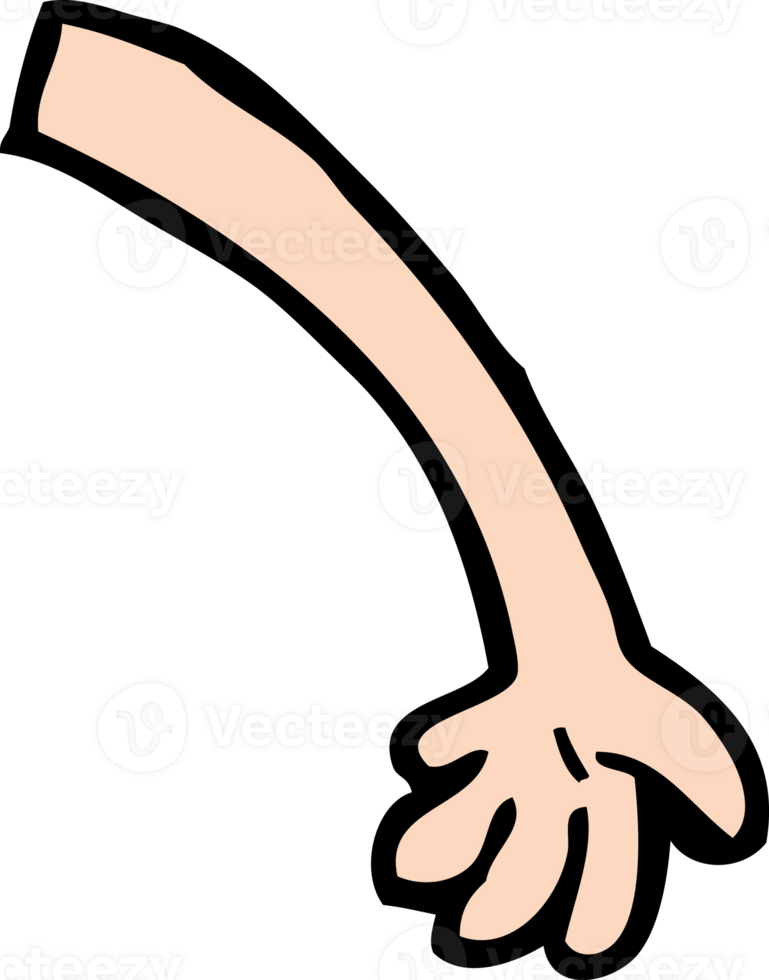 cartoon arm drawing png