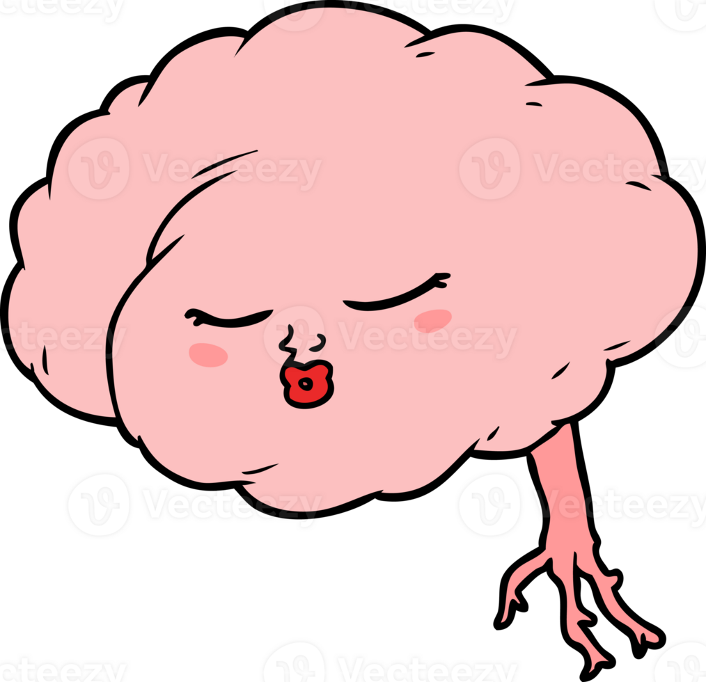 cartoon brain drawing png