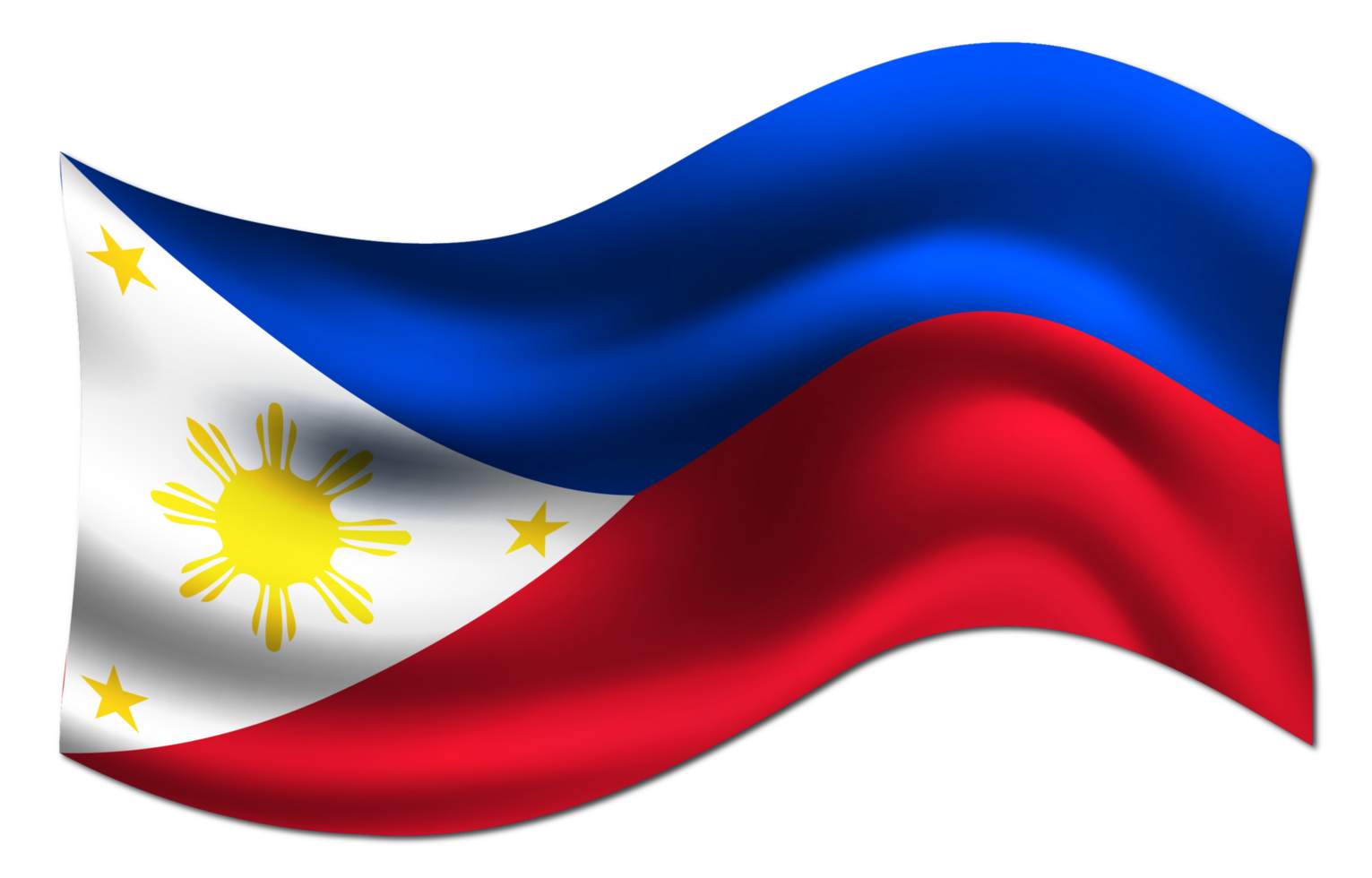 Philippines flag waving in the wind png