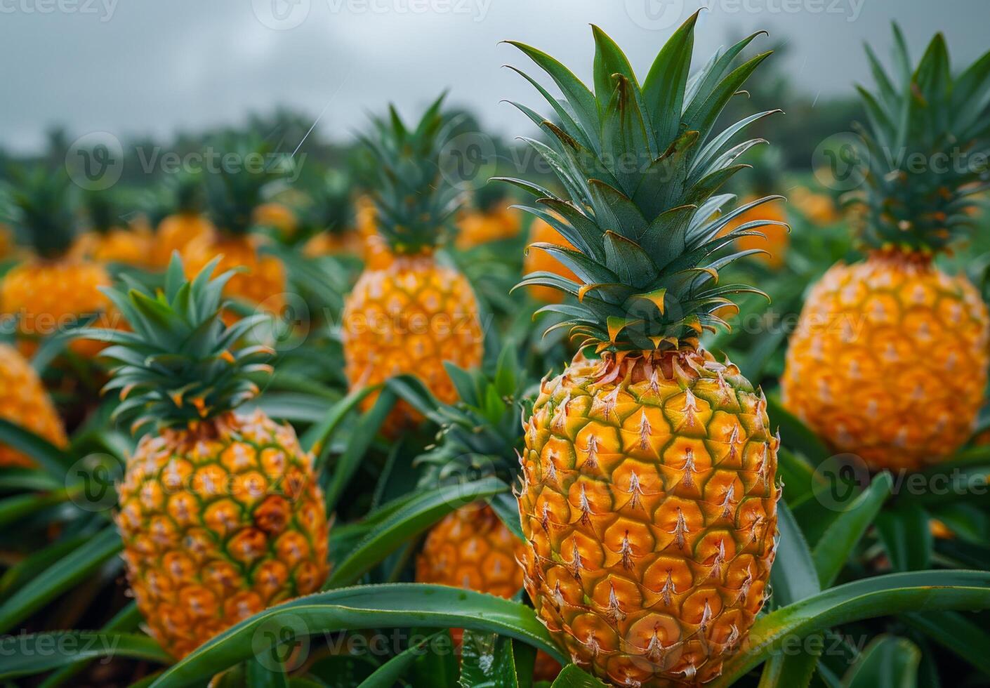 Pineapples in the field photo