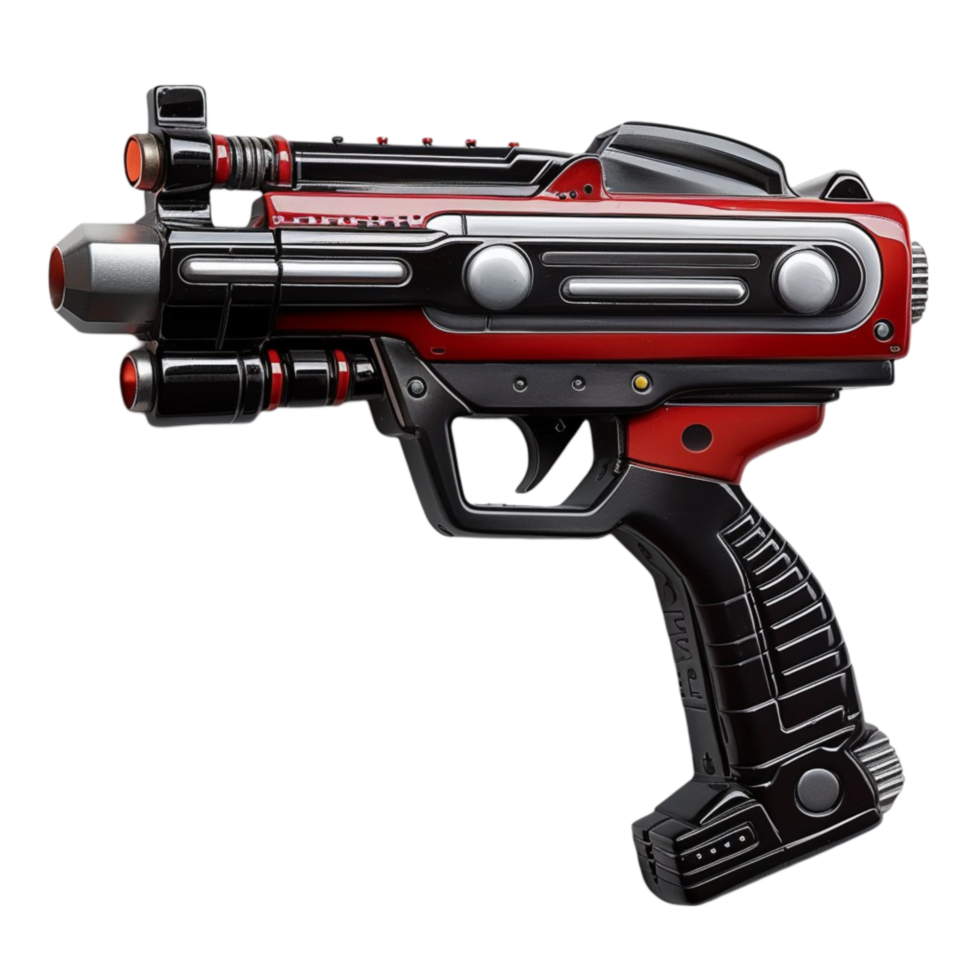 a red and black gun png