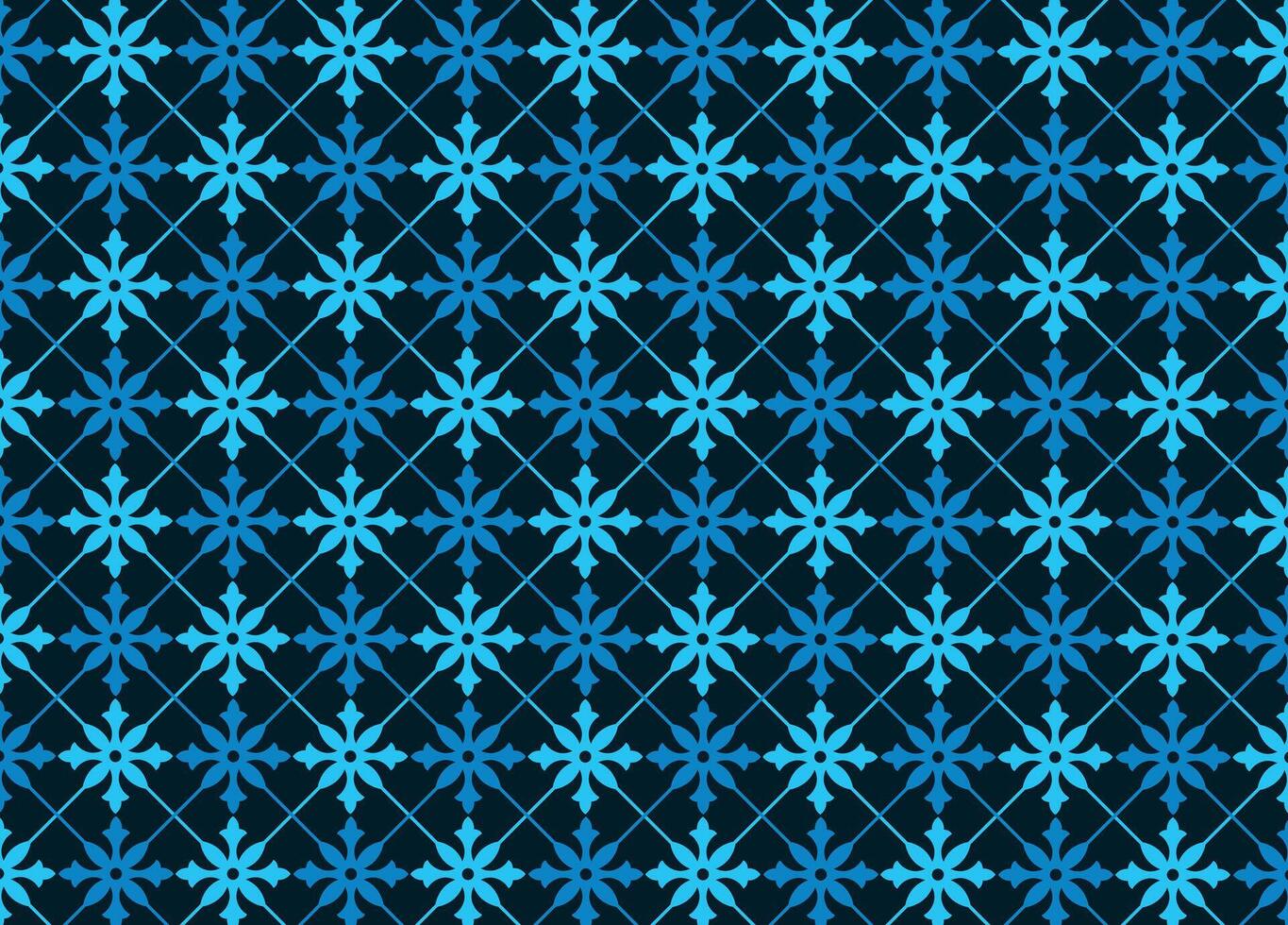 Blue tile design pattern vector