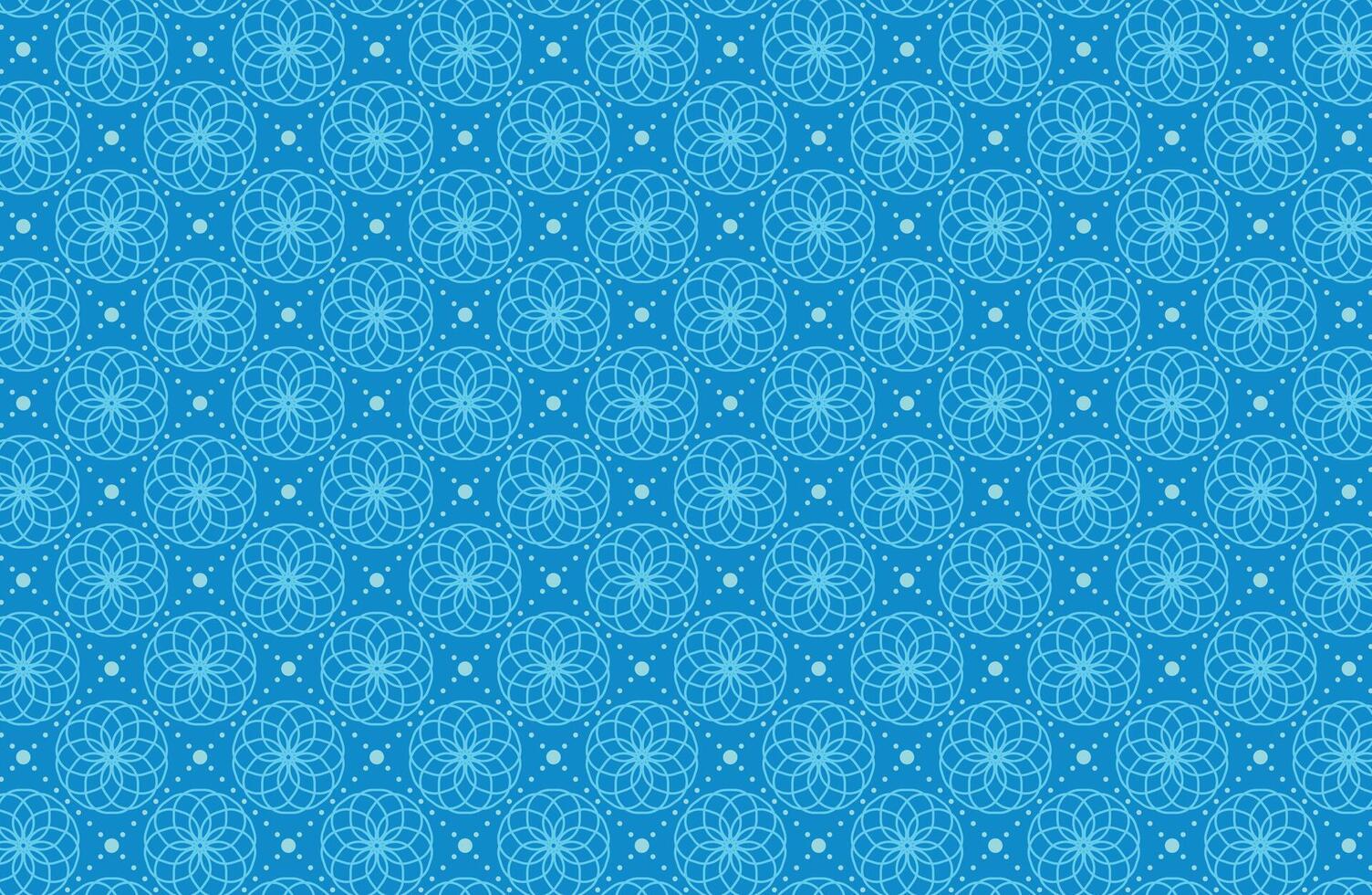 Blue circles seamless fabric pattern vector