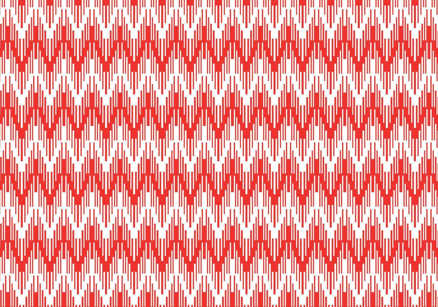 Christmas zigzag red lines fabric pattern vector