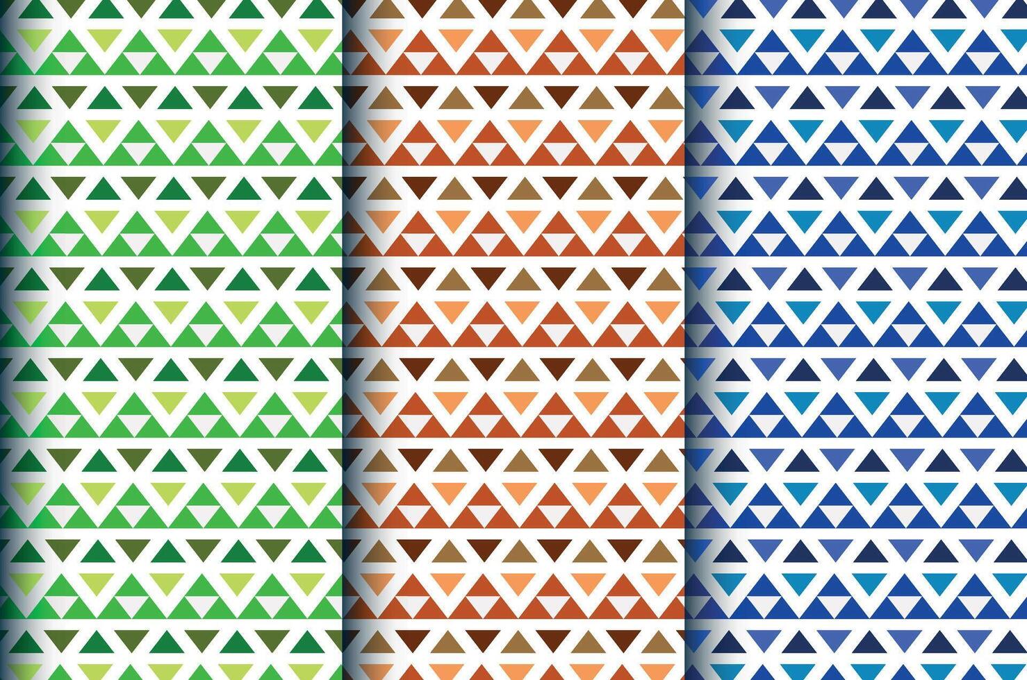 Colorful triangle ethnic patterns vector