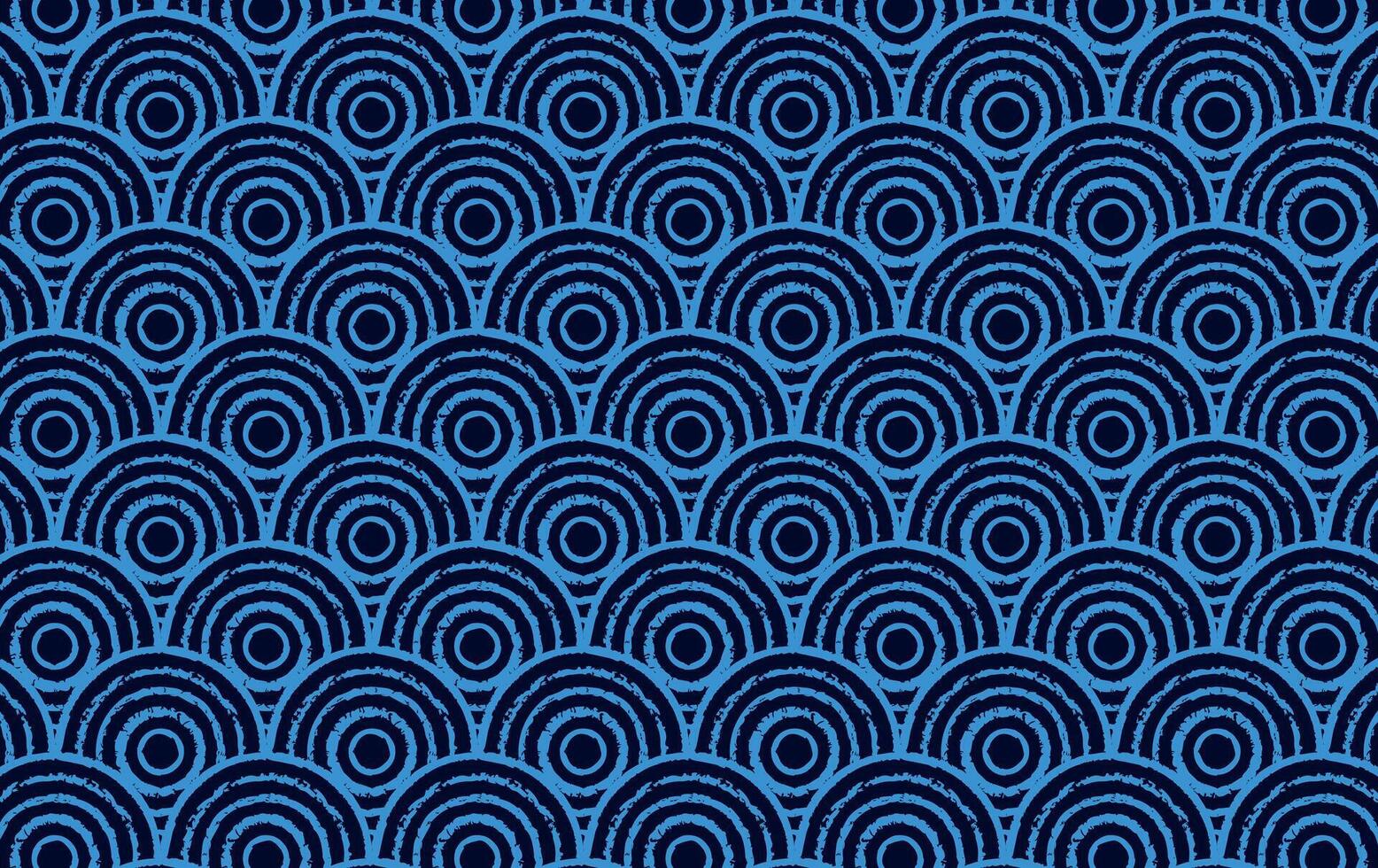 Blue and Black seamless circle pattern vector