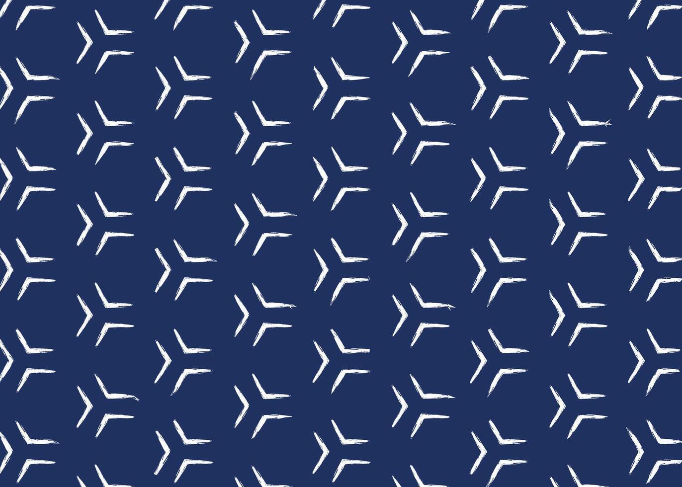 Hexagonal blue and white fabric pattern vector