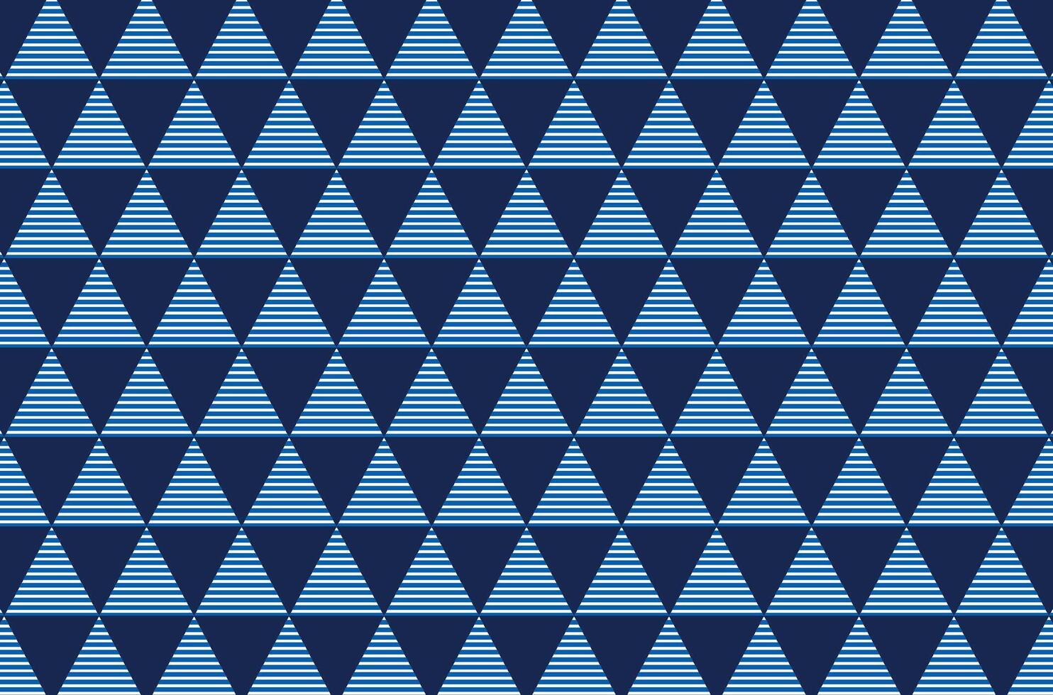 Geometric blue triangle seamless pattern vector