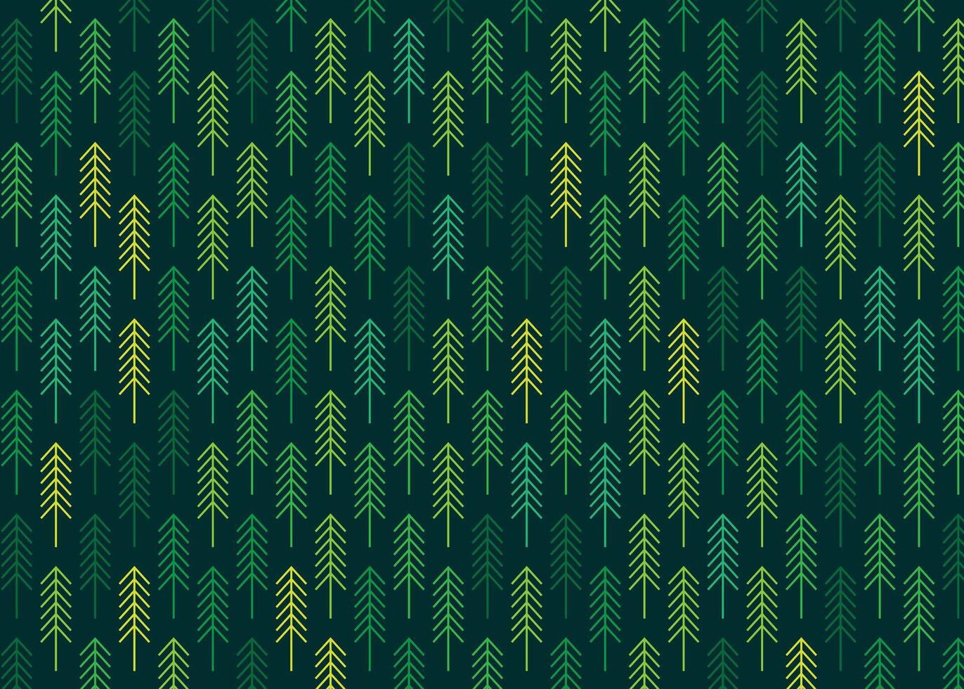 Seamless colorful pattern with conifer trees vector