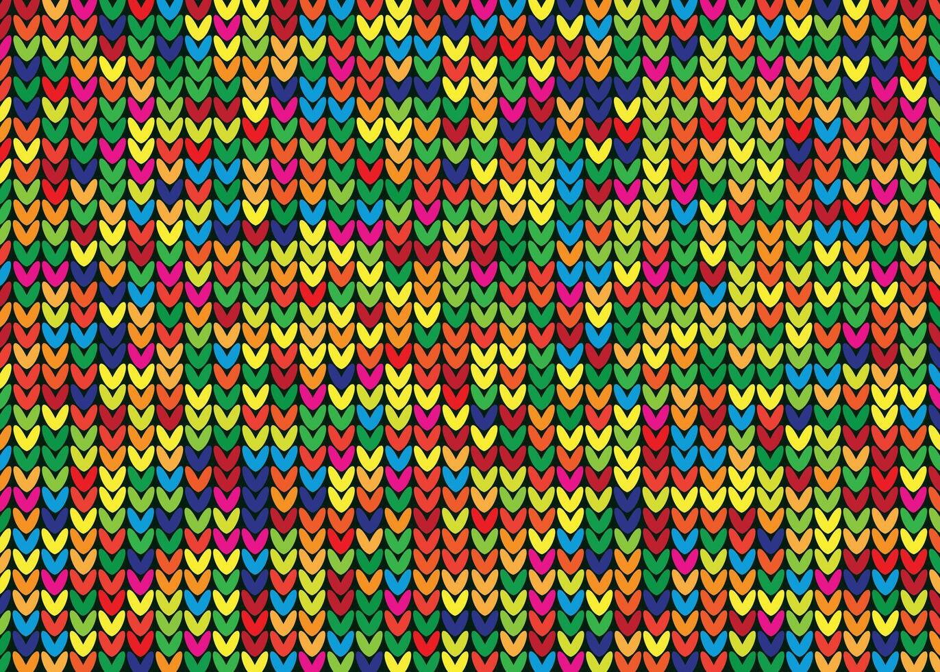 Seamless knitted colorful pattern vector
